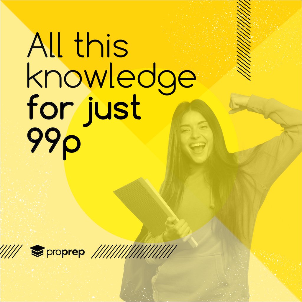 ProprepUK's tweet photo. Our latest promotion from Proprep is that you can access our learning resources for 30 days for just 99 pence! 😮
So what are you waiting for? Head to the link in our bio and sign up for your 99p trial today. 🏃
#StudyAid #STEMStudies #promotion #99p #promotionalert https://t.co/GkNAJxvtVo