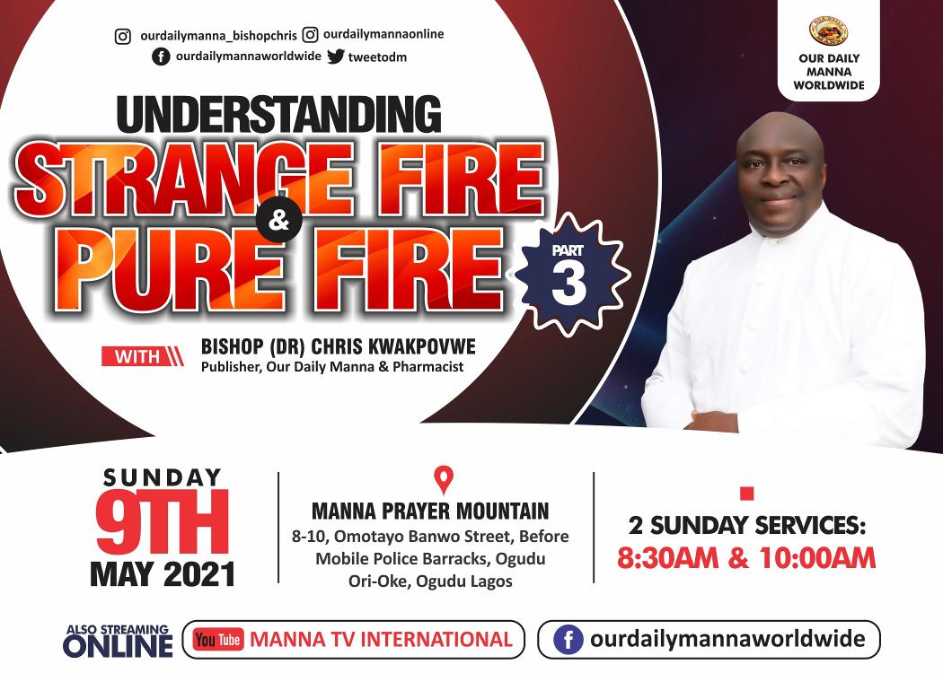 TweetODM's tweet photo. JOIN US IN ANY OF OUR 2 GLORIOUS SERVICES AT THE MANNA MOUNTAIN TOMORROW OR STREAM US LIVE ONLINE ON 

FACEBOOK: Ourdailymannawordwide 

YOUTUBE: MANNA TV INTERNATIONAL 

GOD WILL IGNITE HIS PURE FIRE THAT WILL  CATAPULT YOU INTO GREATNESS IN JESUS NAME.
#ODM #ourdailymannaonline https://t.co/KSjW8xJi3M