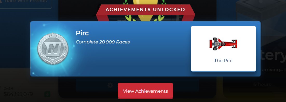 Complete races for your nitro type account for achievement