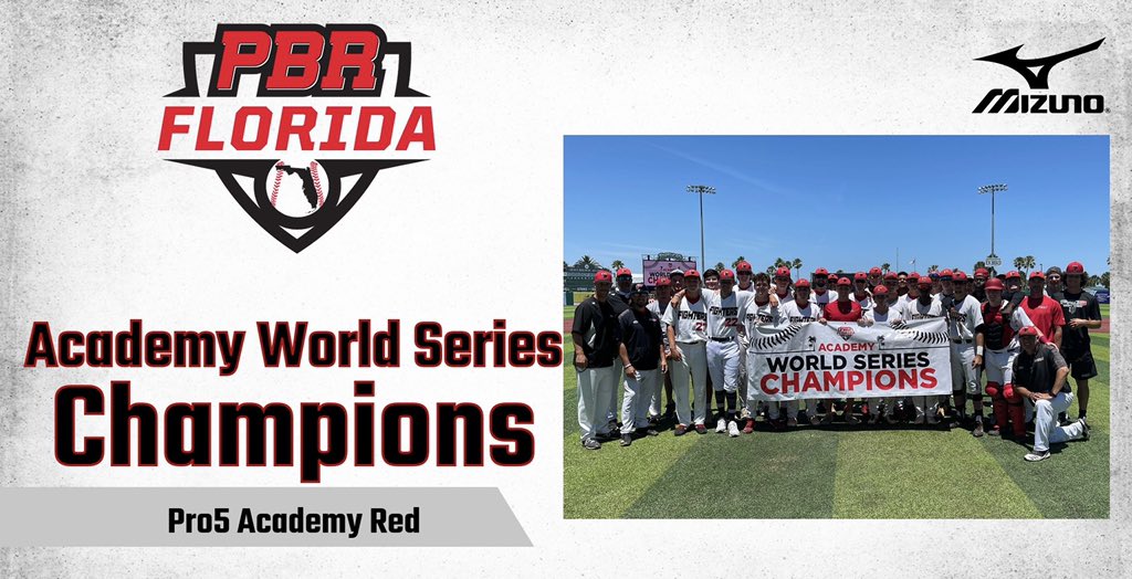 Prep Baseball Florida (@prepbaseballfl) on Twitter photo Congratulations to our 2021 Academy World Series Champions Pro5 Academy Red.
Thank you to all the players, coaches, and parents involved this weekend. Happy Motherโs Day.
<a href="/Pro5Baseball/">PRO5 Academy</a>
<a href="/PrepBaseballNC/">Prep Baseball North Carolina</a> Congratulations to our 2021 Academy World Series Champions Pro5 Academy Red.
Thank you to all the players, coaches, and parents involved this weekend. Happy Motherโs Day.
<a href="/Pro5Baseball/">PRO5 Academy</a>
<a href="/PrepBaseballNC/">Prep Baseball North Carolina</a>