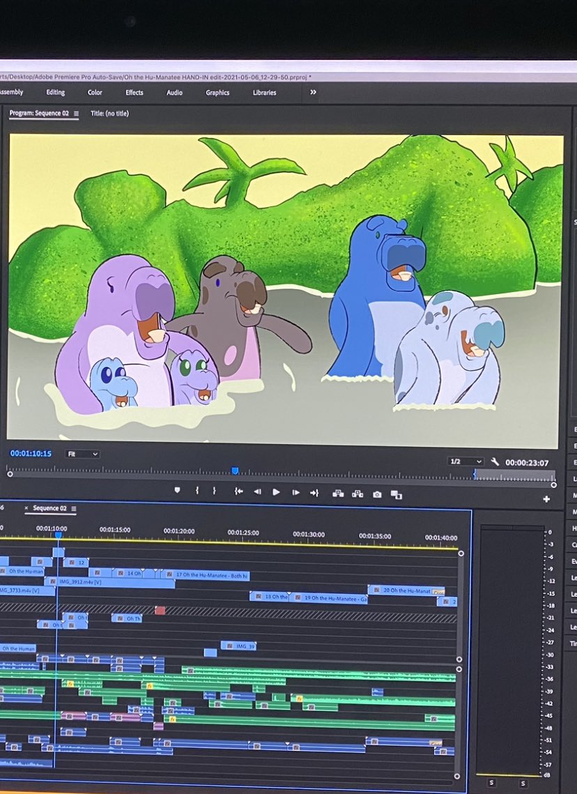 Tomjarobz93's tweet photo. Here’s a sneak preview of my 3rd year film for @USW_Animation
#ohthehumanatee #welshanimation #PabloEscobar #universityofsouthwales #postproduction #adobeanimate #adobeillustrator #photoshop #premierepro https://t.co/A2GUzYoIS8