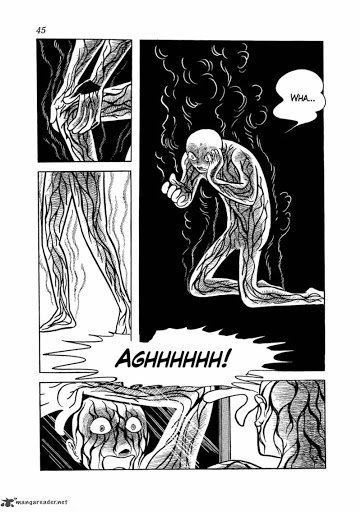 There are several Osamu Tezuka manga that would be good reads for horror manga fans. A twisted take on 'the invisible man,' Alabaster is pretty dark... it's available as 2 volumes from  @digitalmanga  https://emanga.com/products/alabaster-vol-1?variant=32122232710
