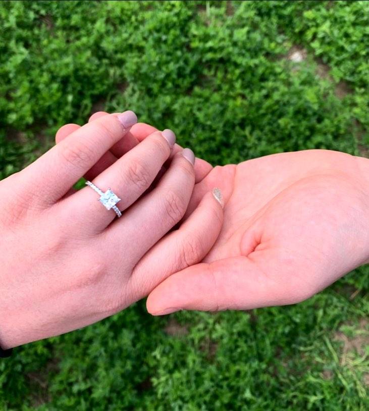 rjohnson_7's tweet photo. I asked this girl to marry me and she said YES!! So excited for the future, I love you Tay 😘❤ @ReichertTaylor https://t.co/qrGntpCw5J