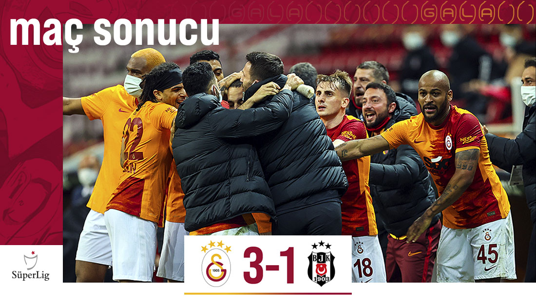 3️⃣ puanı 3️⃣ golle alıyoruz! 💪

Galatasaray 3-1 Beşiktaş JK #GSvBJK 👏