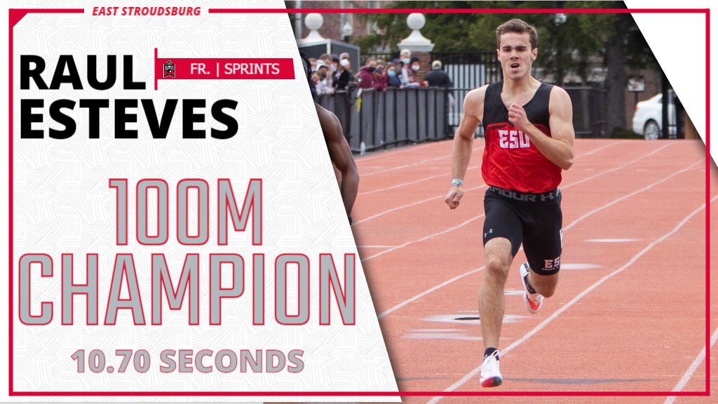 Raul Esteves captures the 100m title at the 2021 PSAC Outdoor Track &amp; Field Championships!

The freshman is the first Warrior to win the event since Asher Ashfield in 2011 as he clocked a time of 10.70 seconds!

#WhereWarriorsBelong