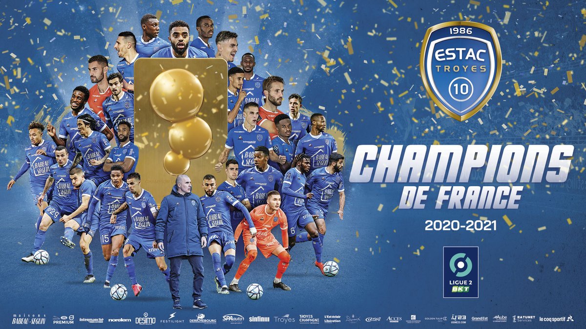 estac_officiel's tweet image. 🗣 𝘾𝙃𝘼𝙈𝙋𝙄𝙊𝙉𝙎 !!! 🏆
@Ligue2BKT 20/21 ! ✅ 
Destination @Ligue1UberEats ! 🚀
#ensemble #TeamEstac 🔵⚪️
