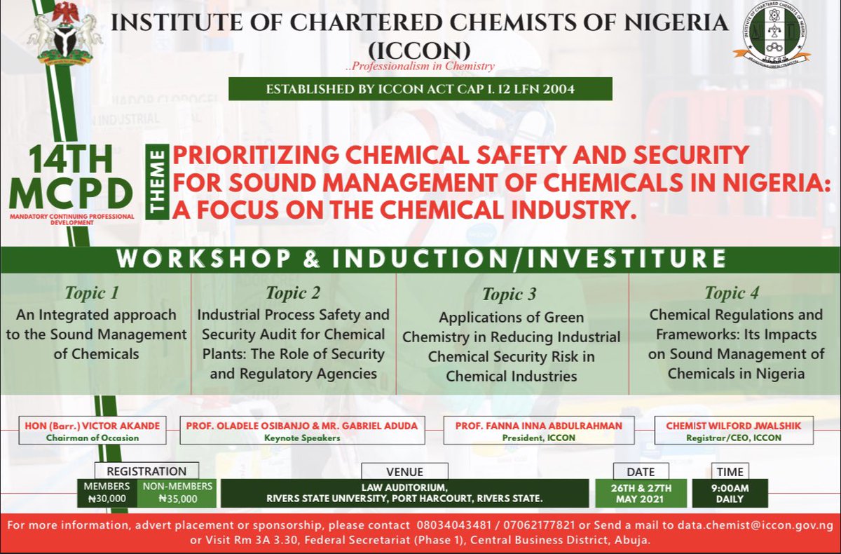 Institute Of Chartered Chemists Of Nigeria tweet media