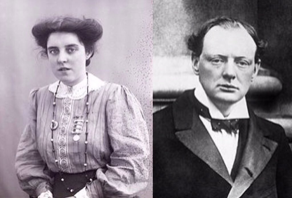 WeirdBristol's tweet photo. In November, 1909 suffragette Theresa Garnett attacked Winston Churchill with a horsewhip at Temple Meads Station. He'd arrived in #Bristol to give a speech in Colston Hall opposing votes for women. She failed to inflict any injuries &amp; was sentenced to a month in Horfield Prison. https://t.co/Sd5qGQsZnL
