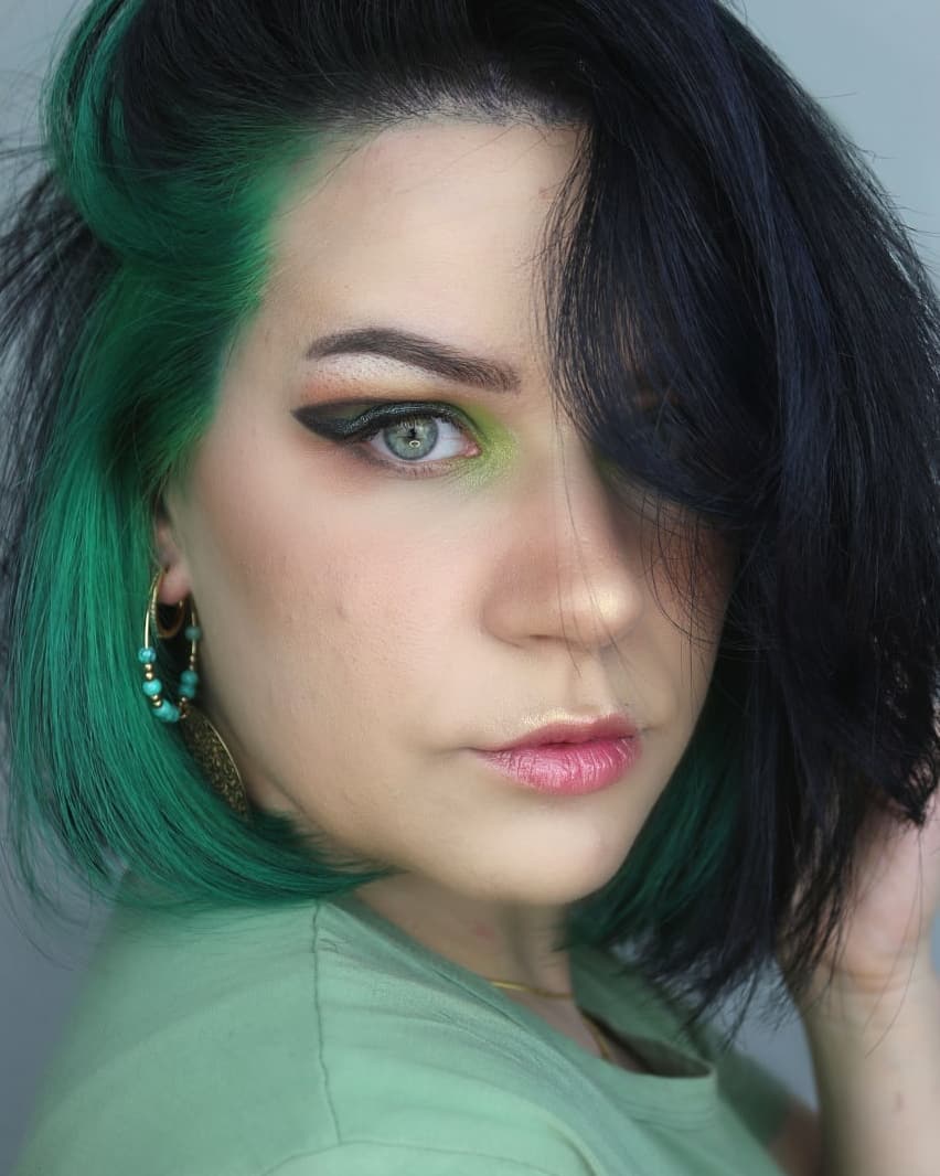 LilixyMee's tweet photo. My New HairColour 💚🖤
Full Video on Youtube:
https://t.co/jSByeRqGEG

HairColor products by @arcticfoxhaircolor https://t.co/gtB7NdRquG