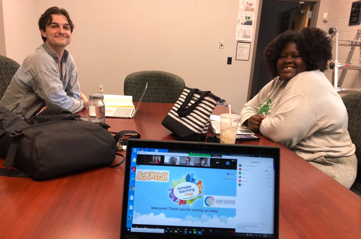 KristinBurrus's tweet image. Saturday morning fun!Scratch Virtual Coding for Remake  Learning Days! #makerfellow #fablabgcdi