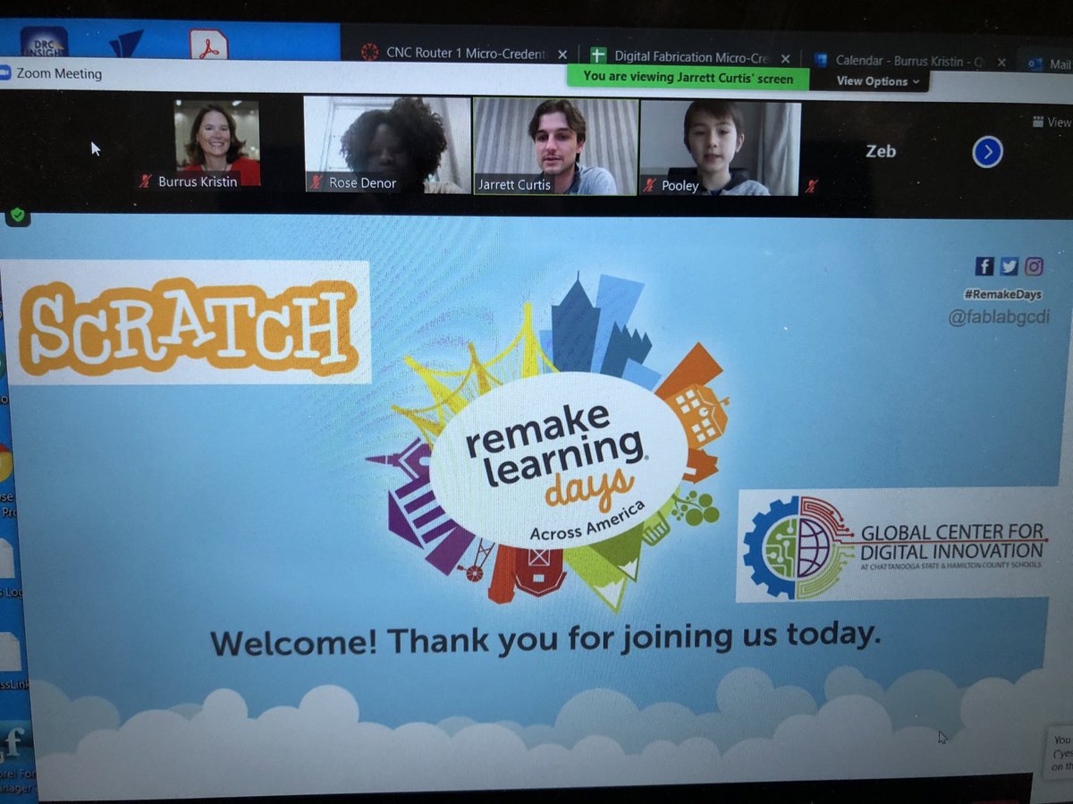 KristinBurrus's tweet image. Saturday morning fun!Scratch Virtual Coding for Remake  Learning Days! #makerfellow #fablabgcdi