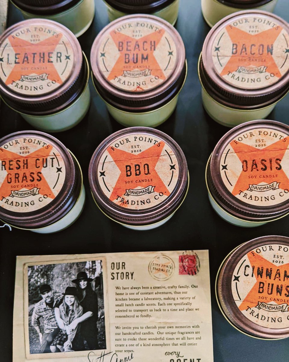 Found these at @OyhutBay in the Oyhutbay Market 🕯 I’m intrigued by the thought of a bbq scented candle !! #bbq #freshcutgrass #bacon #leather #cinnamon #happilysharingoceanshores #oceanshoreswa #candles #scentedcandles #funstuff #quirky #funfind