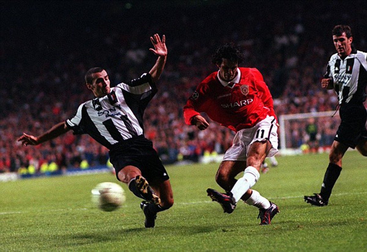 1997-98 Manchester United 3-2 Juventus. A fantastic late winner by Ryan Giggs. Different class.