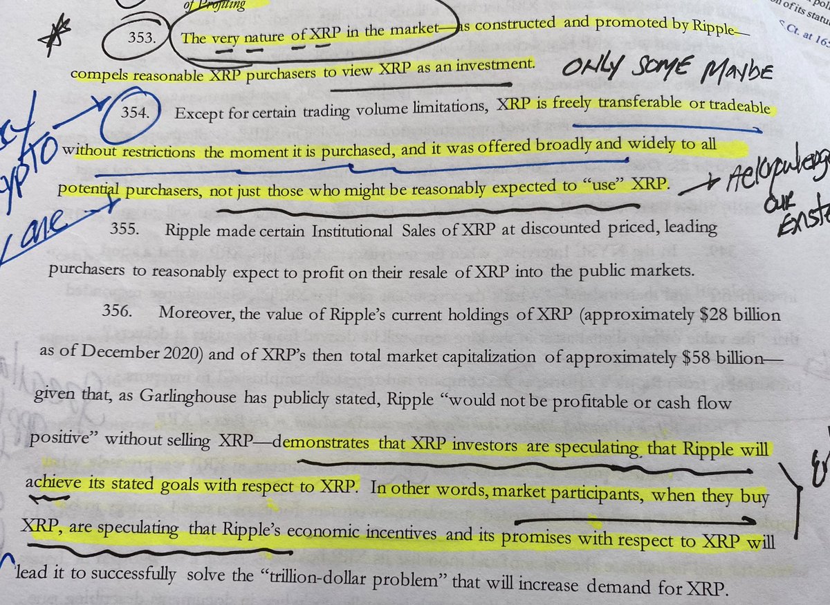 That is why the exchanges would permanently delist XRP. People can continue to misstate the truth all they want. All the SEC had to do was stipulate that they are only claiming that XRP when sold by Ripple is a security. They refuse. John Deaton didn’t write the Complaint.