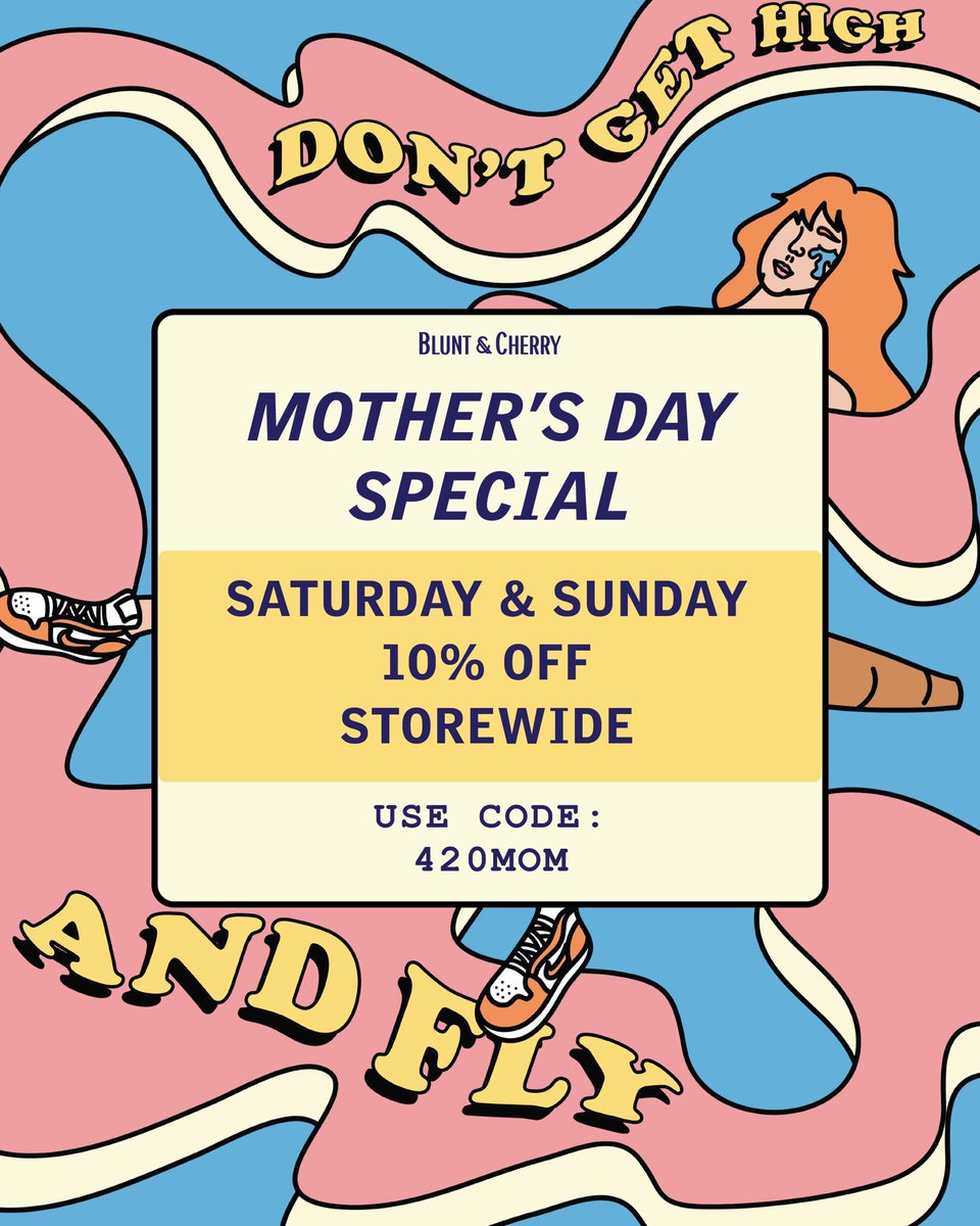 Happy Mother’s Day to all the amazing mom figures out there. Enjoy 10% off storewide this weekend. #bluntandcherry