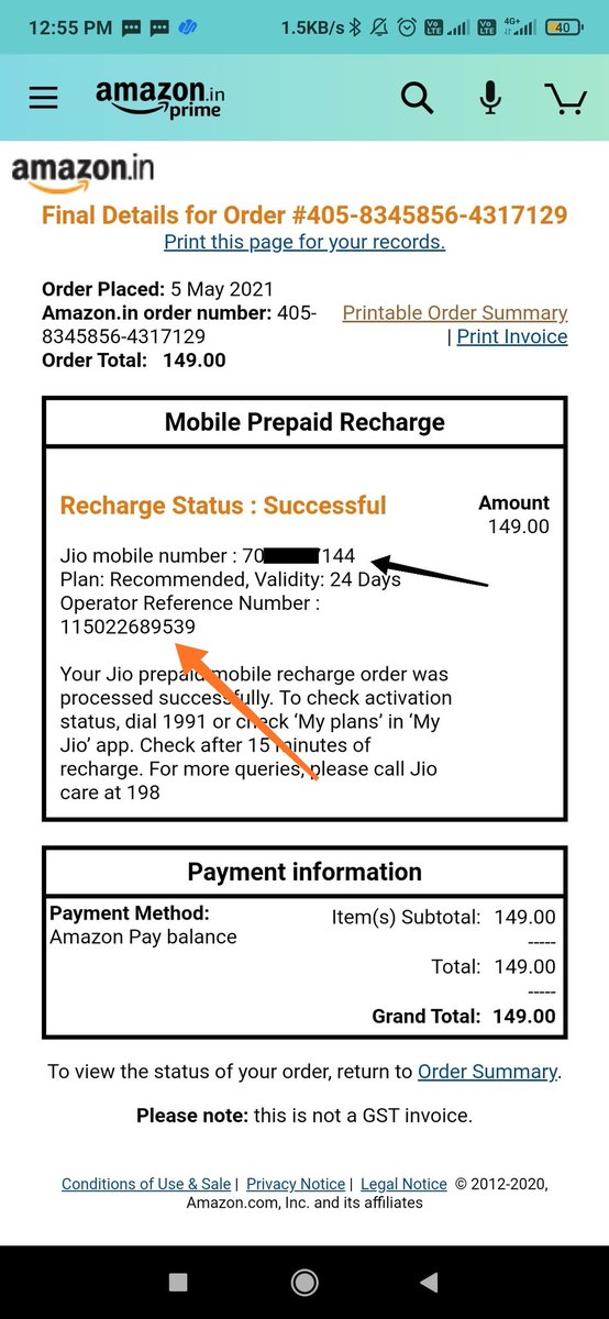 RDG_India's tweet image. @amazonIN @amazon @AmazonHelp @JioCare @reliancejio  i cant believe how this happened. Just look at mobile no. And reference no.i had recharged one no. And it applied on another. Its a #bug in #amazon. Please look into it. No response from customer care #amazonbug #jiobug
