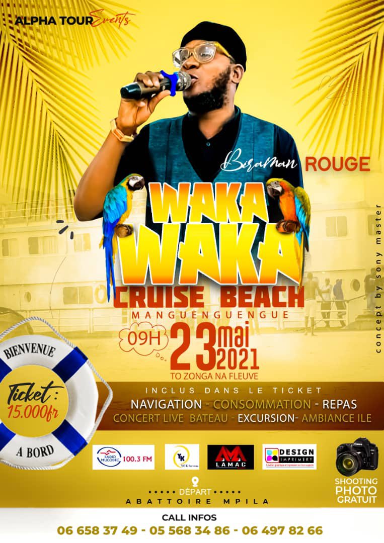 Tanawa_blog's tweet photo. #Actu🇨🇬 Waka Waka Cruise Beach- Manguenguengue - laissez vous tenter par une excursion sur le fleuve Congo 😌
Ticket 🎫 : 15000 francs CFA 
Départ 📍 : Abattoire Mpila (Brazzaville)
⏰ : 9h00
Animation : Biriman rouge https://t.co/lrhuCptZxQ