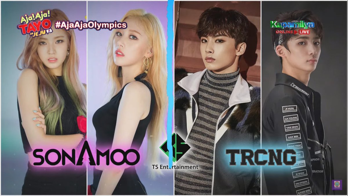 jadeuibnida's tweet photo. TRCNG and SONAMOO as guests on Aja! Aja! Tayo sa Jeju.
They will be making a music video for the show...
Hayoung and Hyunwoo with Robi Domingo and Donny Pangilinan,
Euijin and D.Ana with Kristel Fulgar and Shine Kuk.
#AjaAjaOlympics #AjaAjaTayosaJeju #TRCNG #SONAMOO https://t.co/IkVcON5oK1