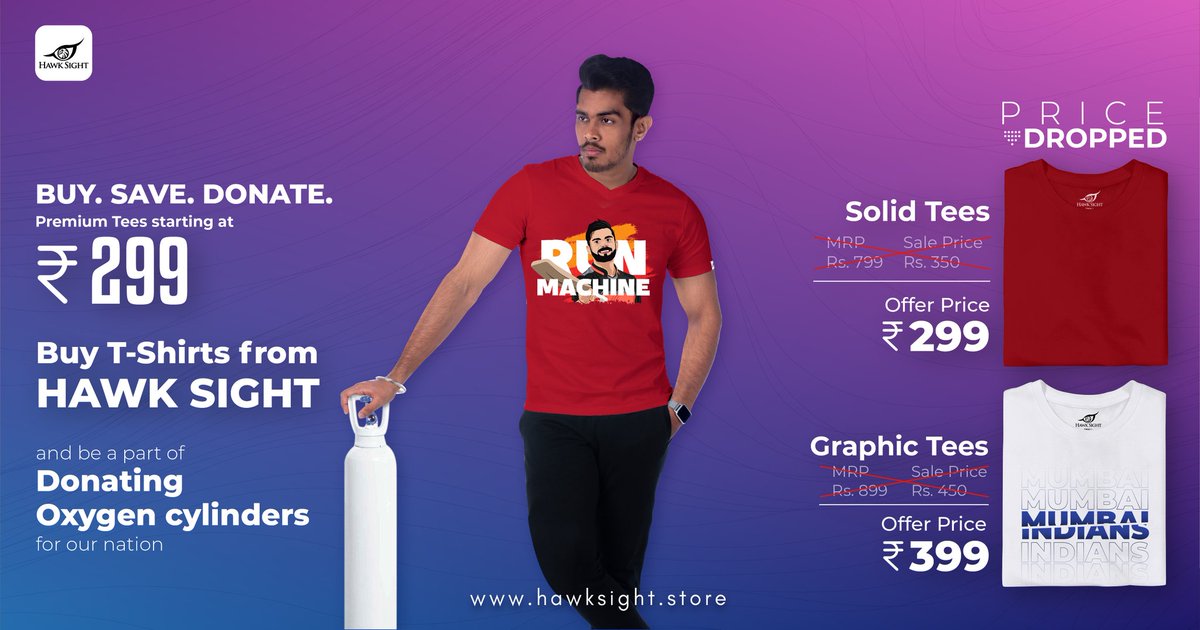 hawksightstore's tweet photo. 🚨 PRICE DROPPED 🚨
We have cut our price of our products because we recognise getting access to oxygen cylinder is much important than ever.

With every purchase you make we will donate oxygen cylinder on behalf of your purchase with our Buy, Save, Donate program

Link in Bio https://t.co/pjxFvuFIW7