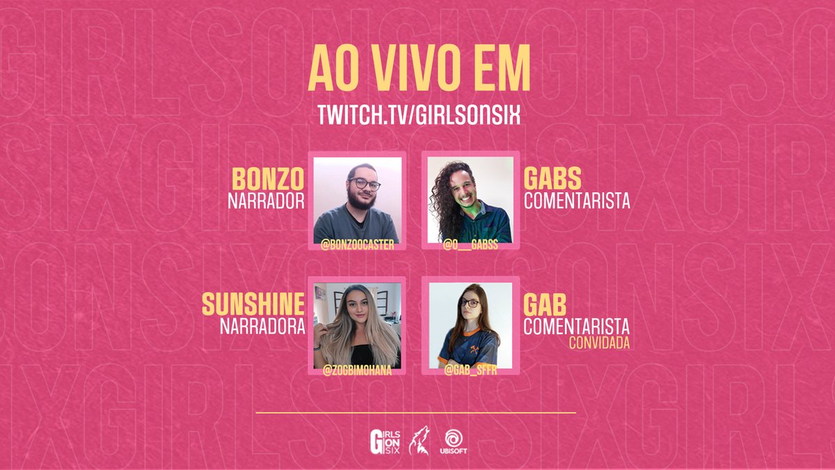 GirlsOnSix's tweet photo. CHEGOU O GRANDE DIAA 🗣️
Logo mais às 15h a Copa da Girls tá ON com MUITA BALINHA e QUALIDADE.
E além de tudo, será narrado e comentado por uma galera que entende de R6.
🟣📺https://t.co/qUJJNwBhrA
#CopaGirlsOnSix https://t.co/FQOTbcpxfa