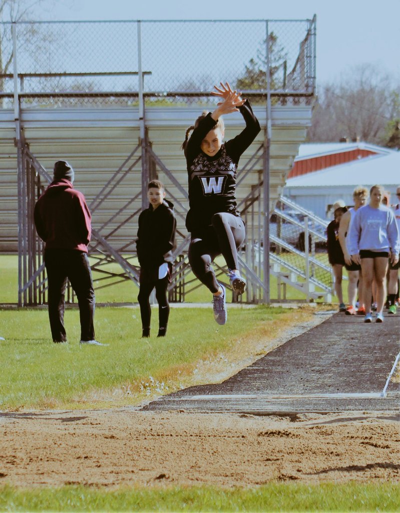 Shoutout to Girls Team Sophomore Sprinter <a href="/_chasehayes/">chase hayes</a> for establishing #NewSchoolRecord in the Long Jump last night. 17' 1/4".

The previous record of 17' 0" was set by Laurie Terhune in 1996.

Like so often is the case, records aren't set by big margins but by 10ths &amp; 1/4ths.