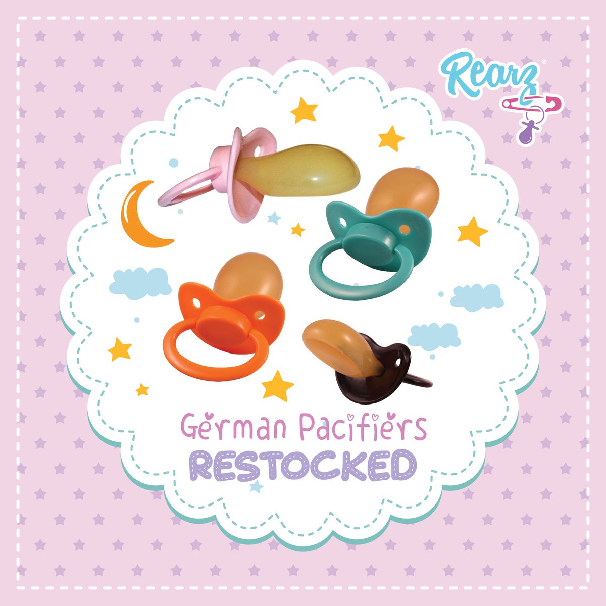 RearzInc's tweet photo. XL German Pacifiers are being restocked! They always sell super fast, so be sure to pre-order yours ASAP!
https://t.co/lFmDtu0vjL
#germanpacifier #xlpacifier #adultdiaper #abdl #abdlcommunity #ageplay #rearz #plasticpants #diaperlover #abdldiaper https://t.co/wdI5FUPJ8W