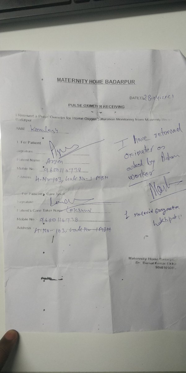 montu128's tweet photo. @p_sahibsingh Is Delhi government taking the oximeters back given to Covid +ve Patients? Or is it another corruption in these times of crises. Since Asha worker who first gave it, took it back once we recovered.

#CoronaCorruption ?

@AAPDelhi 
@AamAadmiParty 
@ArvindKejriwal https://t.co/s0sSbjL78Z