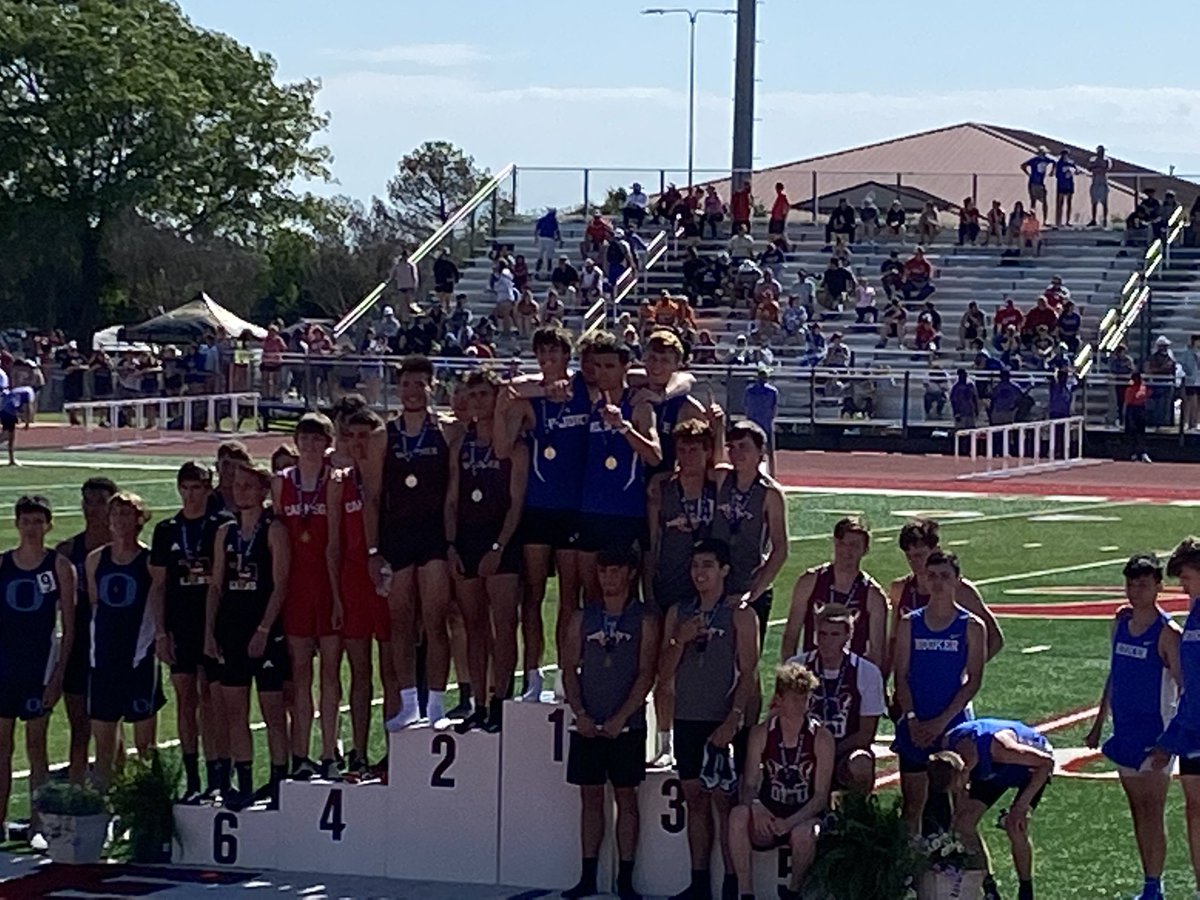 Rejoice_Eagles's tweet photo. Praise Jesus!!! 3200m Relay State CHAMPIONS!!! Brady Thomas, Chance Wilson, Griffin Paul, Luke Callery!  Congrats Coach Johnson and Moore! #EaglesRISEABOVE  #InTheRecordBooks https://t.co/SE0ifDGb0Z