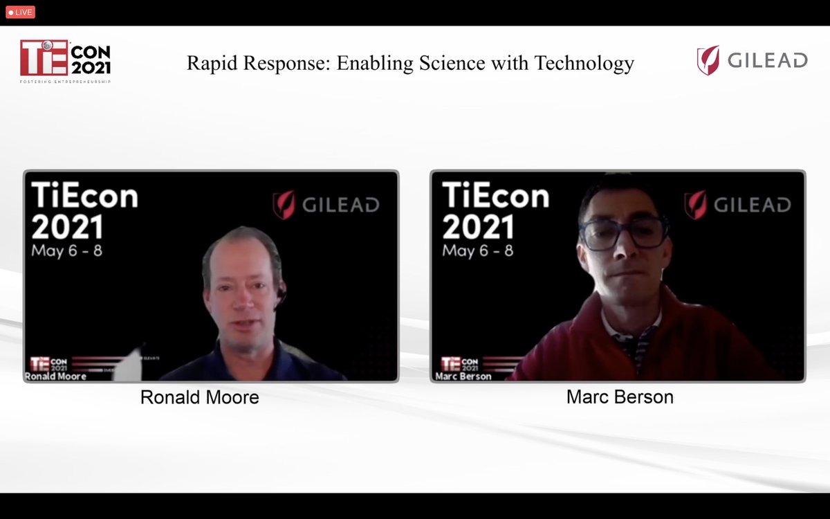 Rapid Healthcare Response: Enabling Science with Technology - Marc Berson - CIO of <a href="/GileadSciences/">Gilead Sciences</a> at #TiEcon2021 "Healthcare Reimagined" track keynote