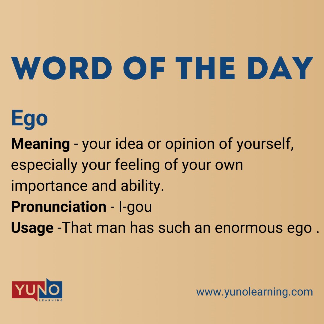 Yuno Learning on X: What does ego really mean? #English   / X