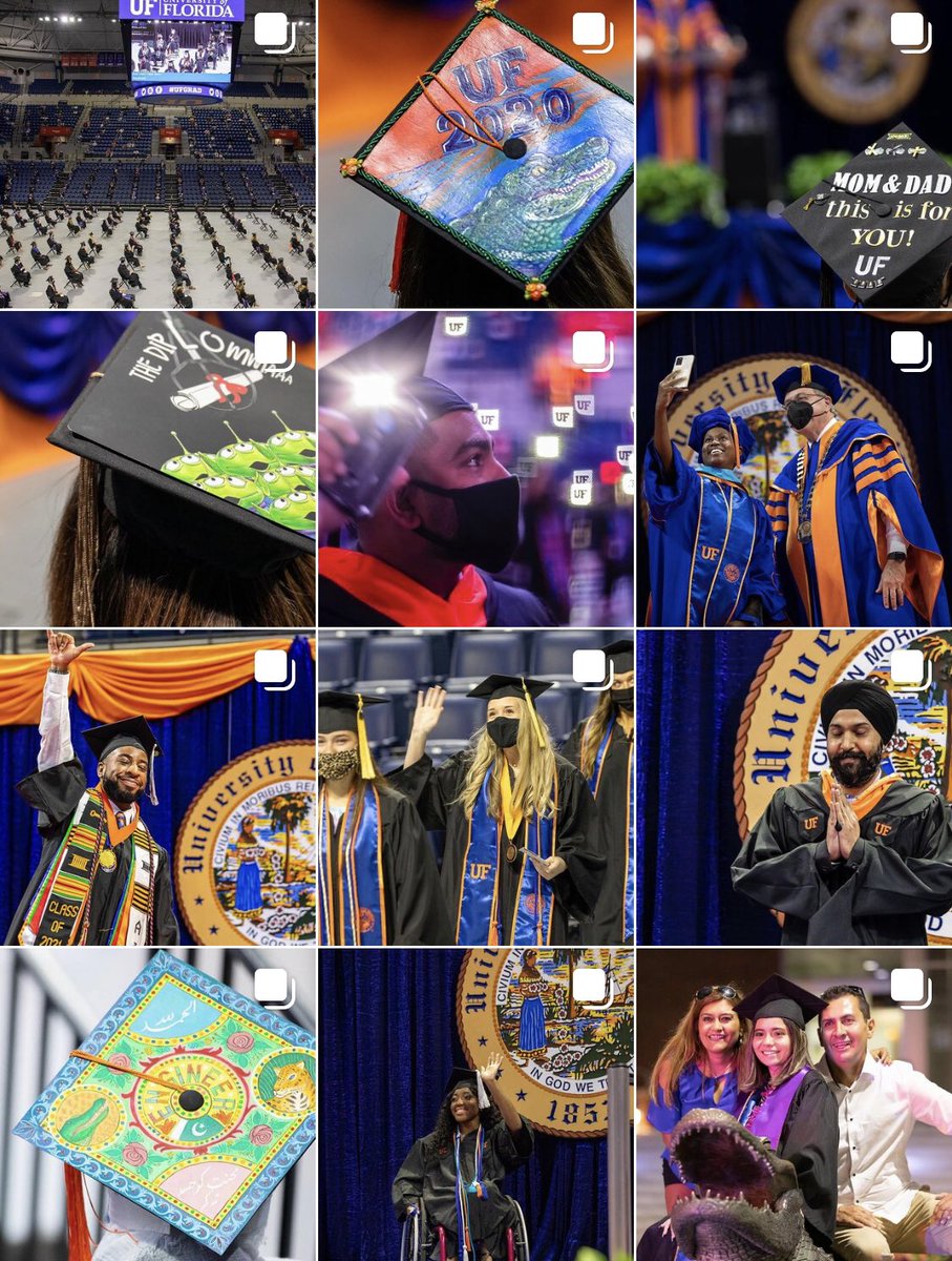 UFsocial's tweet photo. 21 ceremonies captured so far. 2 more today. 3 more tomorrow. And even more to follow. Gotta catch ‘em all! #GoGators! 🐊🎓 https://t.co/YYxKJvU4O4