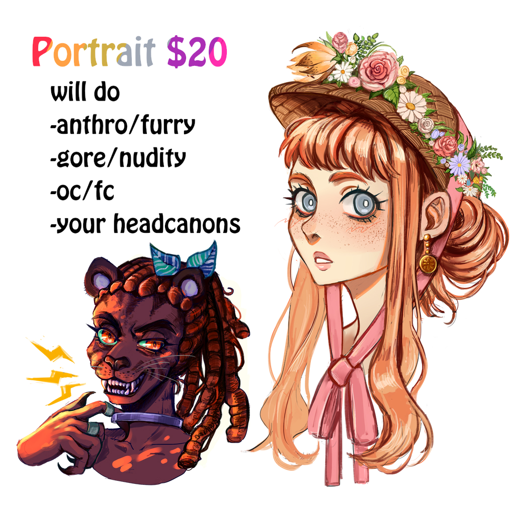 hello there im opening commissions and rt is really appreciated! 