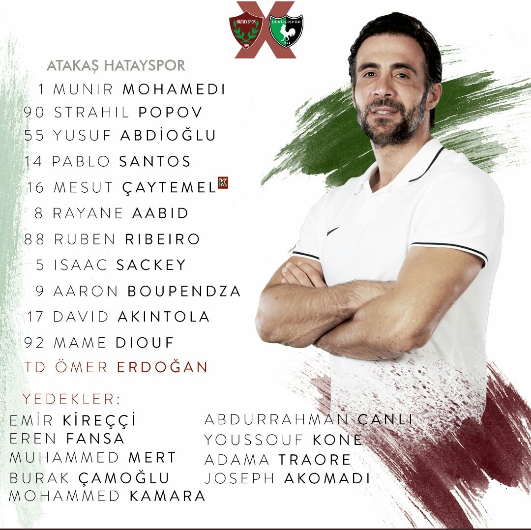 Hataysporlular1's tweet photo. Denizlispor karşısında bizim takım
#Hatayspor #HTYvDNZ https://t.co/E3nGhPry2H