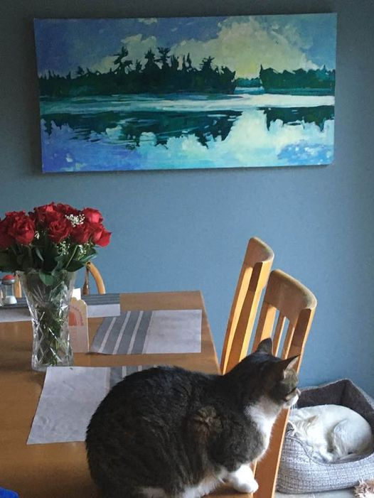 back on here after time away to seriously focus on painting in my studio..This painting of a lake scene near Quetico Park canoe country got delivered just in time to a much appreciated mom for Mother's Day ! <a href="/Kaijasm/">Kaija Savinainen</a>