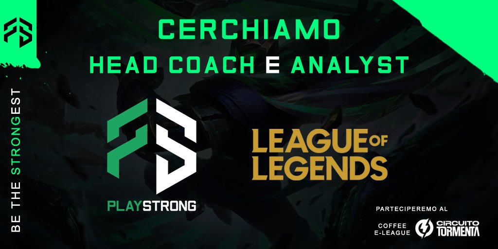 Playstrong_Off's tweet photo. Playstrong Team è alla ricerca di un HEAD COACH E ANALYST per un team Low Diamond, con l’obbiettivo di crescere ed acquisire esperienza .
Chiunque fosse interessato contatti @AlexSchenato 
#bethestrongest https://t.co/fTioSyBRBF