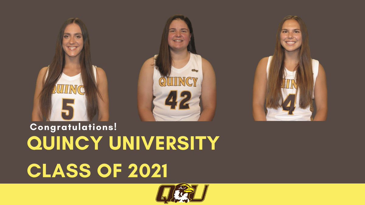 QUHawksWBB's tweet photo. Shoutout to these 3 on their graduation today! Being a student-athlete is a very rewarding and challenging adventure! Congratulations on earning your degrees! 👩🏻🎓📜 https://t.co/mDrjYqa0kQ