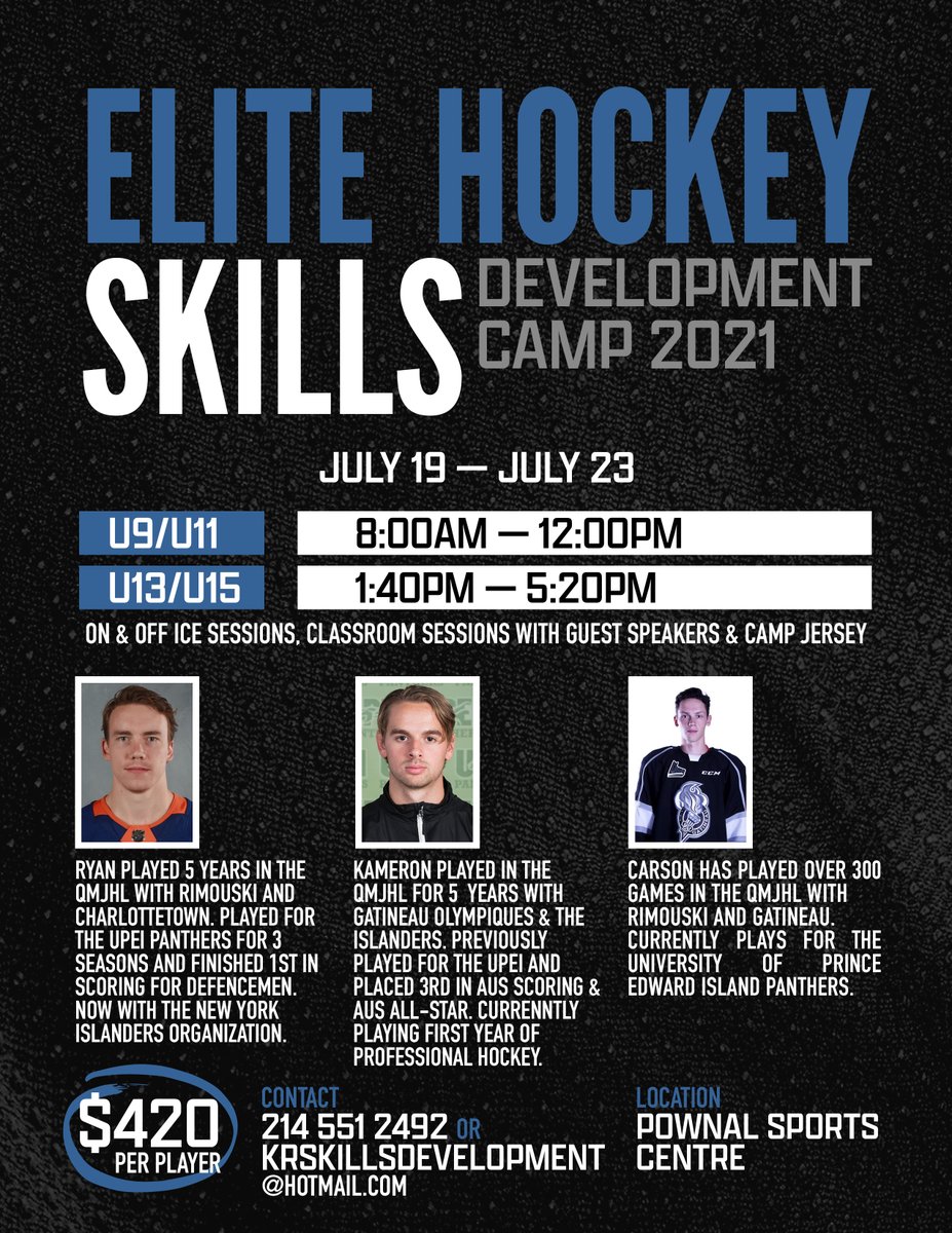 We Are BACK 

Excited to announce the official dates for our 4th annual Elite Skills Camp. Spots are limited be sure to register today!