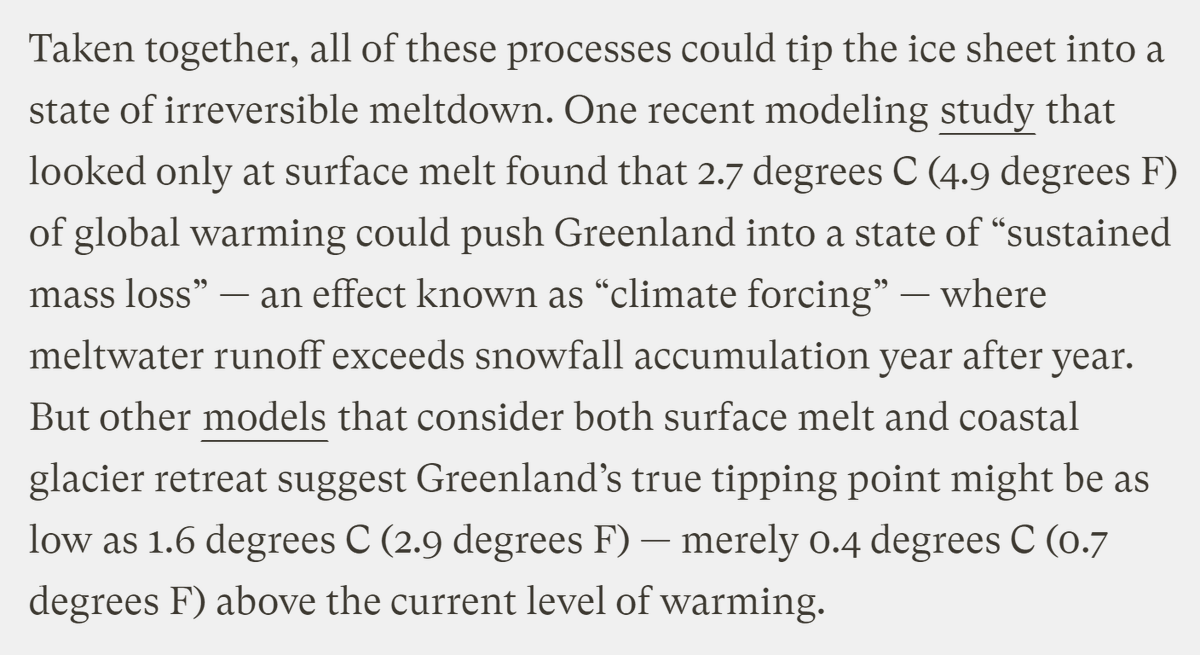 5/14 Tipping points are surprise packages, it's difficult to know when they will trigger. Possibly still in a few decades or maybe they are already close to triggering. C.f. Greenland.