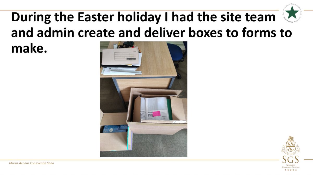 This is during the Easter holiday (You can probably spot the box of  #DRETreads here too!)