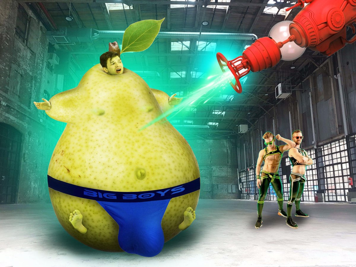 SuperBlimpedUp's tweet photo. "I said I wanted a pear shaped ass! I didn't want to be turned into a pear!"

#maleinflation #fruittf #bodyinflation https://t.co/j6QdiJsr6P