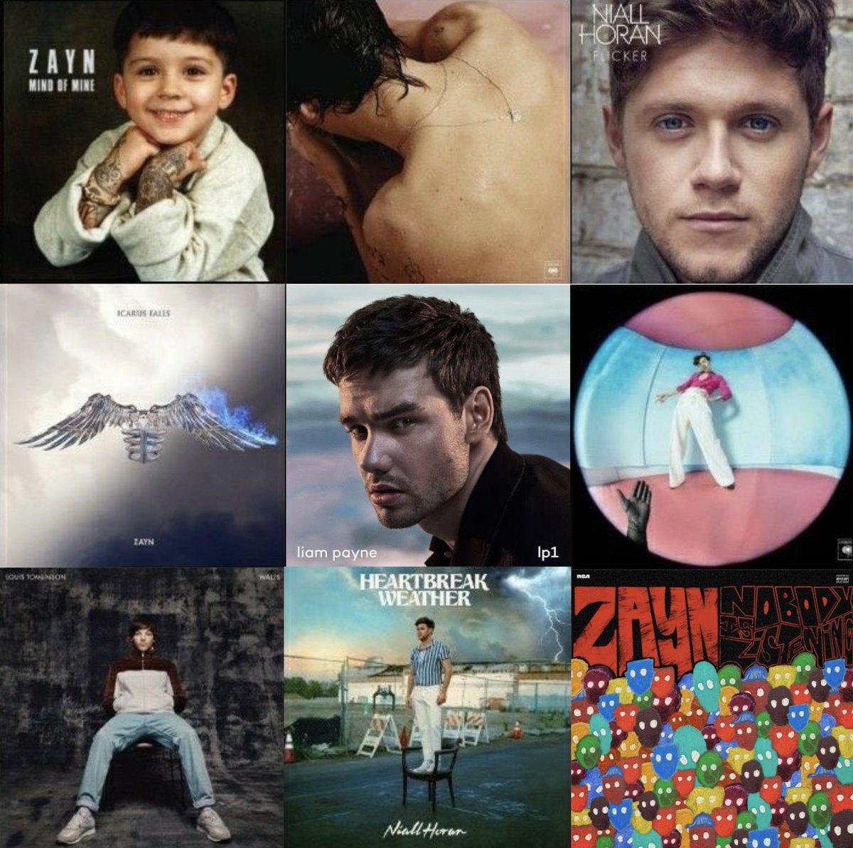 most & least streamed songs on the boys’ solo albums; a thread 