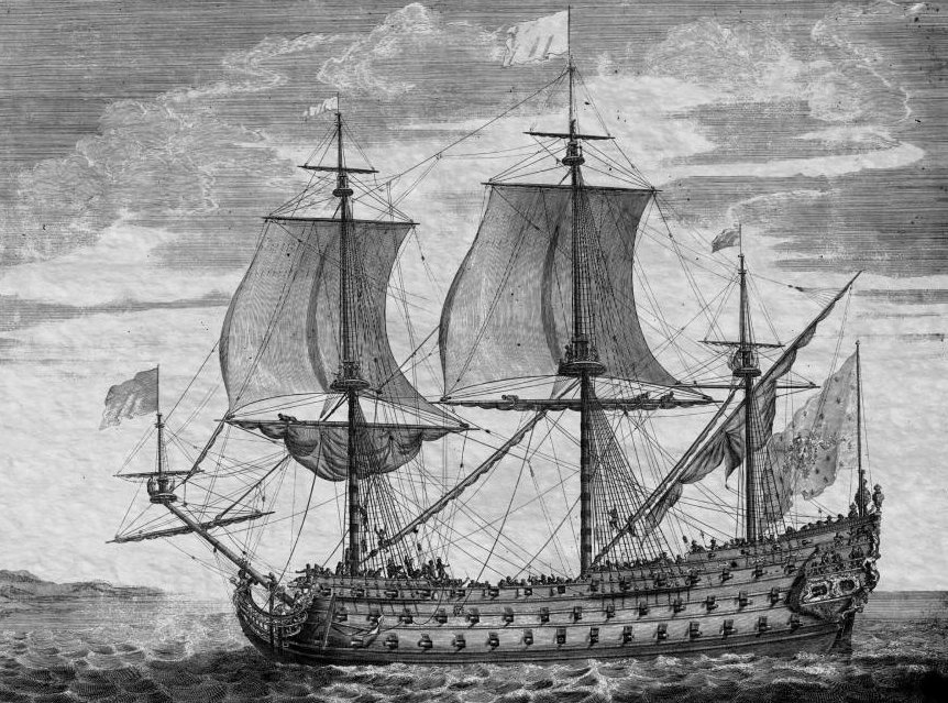 Trois vaisseaux de la marine de l'Ancien Régime portèrent le nom le Soleil Royal. Le premier, construit à Brest en 1669 par le maitre charpentier Laurent Hubac, fut somptueusement décoré !