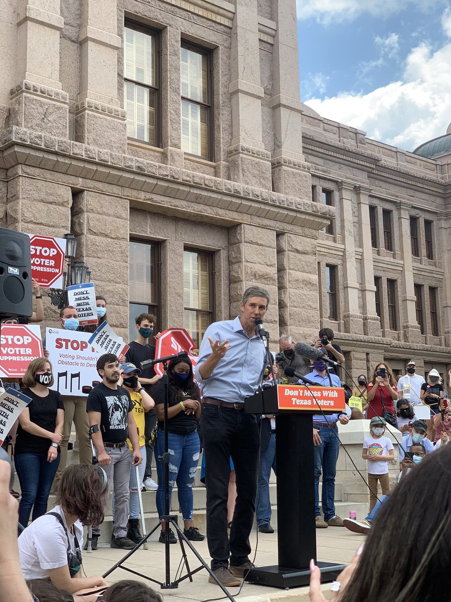 “There are over 300 voter suppression bills filed in state legislatures across the country following the Big Lie. This is the single greatest attack on democracy in our lifetime and perhaps in the lifetime of our democracy.” — <a href="/BetoORourke/">Beto O'Rourke</a> 

#txlege