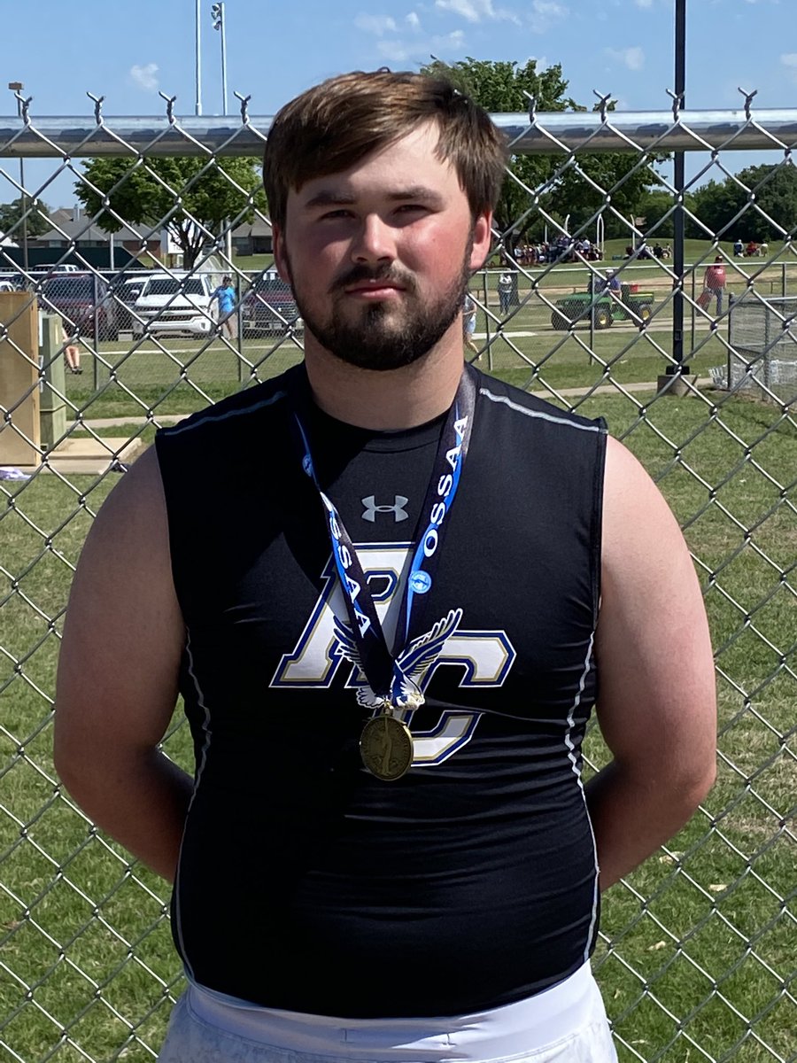 Rejoice_Eagles's tweet photo. Congrats to Logan Linnell for finishing 5th at State in the discuss with a throw of 132.02!  #EaglesRISEABOVE https://t.co/paw0RHTuyk