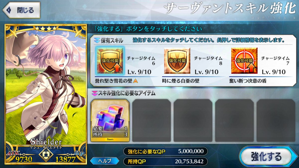 Fgo みんなはマシュに伝承入れてます