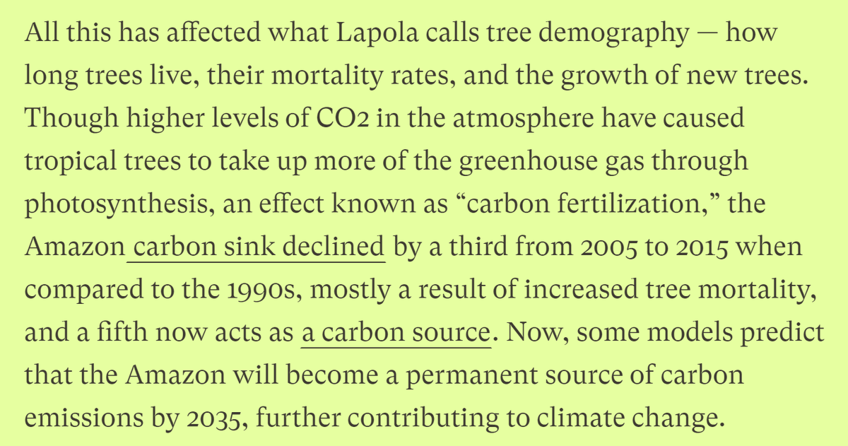 12/14 ... especially as more sources turn from carbon sinks to carbon sources; e.g. potentially the Amazon rainforest by 2035. (Will carbon offsets still work there if they bear "negative interest rates"?)