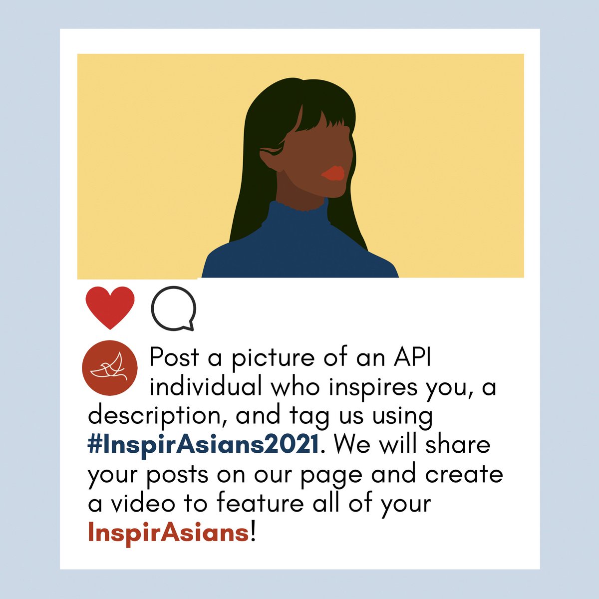 We look forward to conducting interviews and viewing your InspirAsians!
#InspirAsians2021 #apiheritagemonth #aapi #asian #asianrepresentation