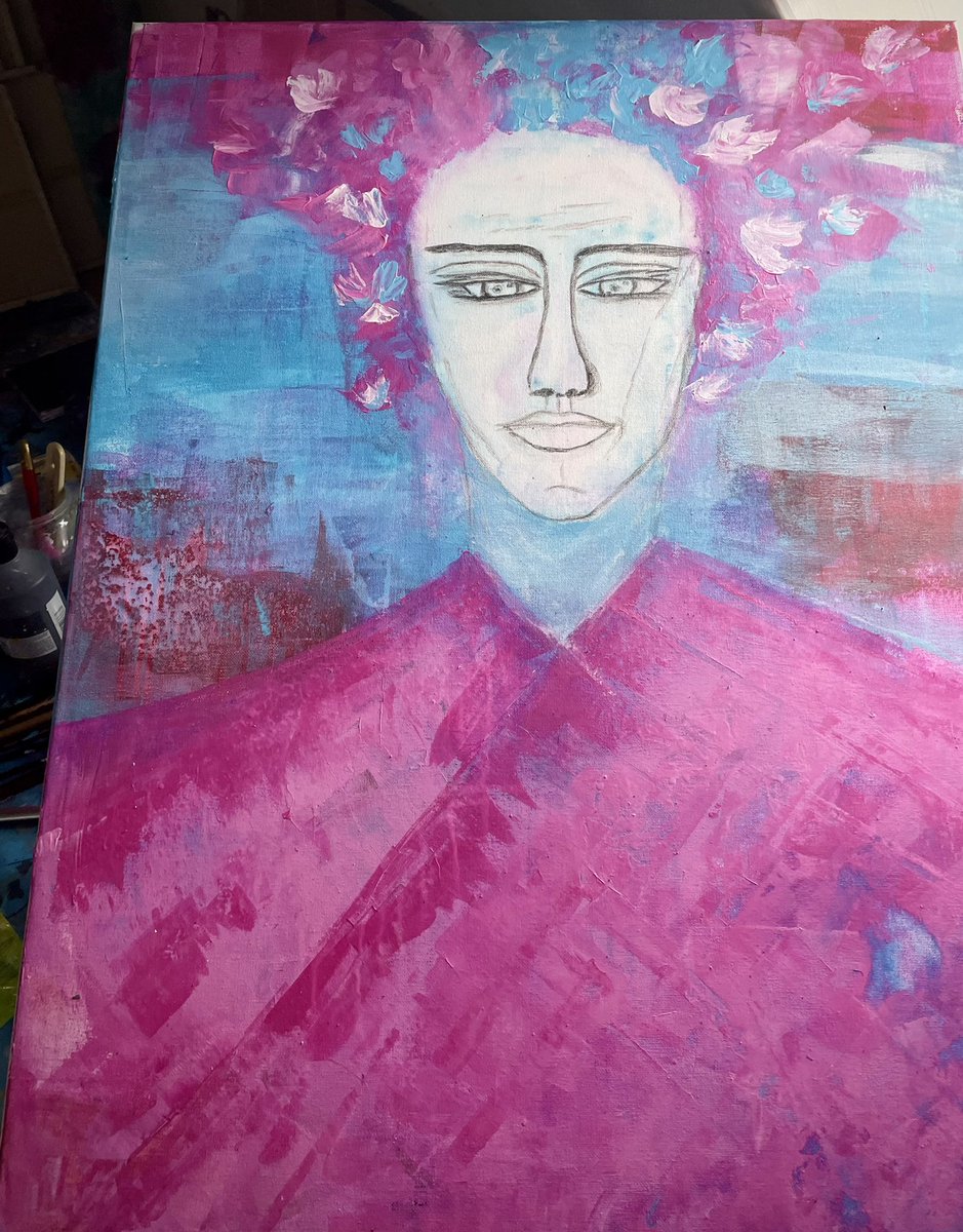 momogibsnet2's tweet photo. Mein Bild entsteht, bin im Prozess… auf #mowork.art könnt ihr euch zu meiner Motivation für die Malerei, zu meinen Bildern und meinen aktuellen Projekten, wie die Versteigerung erkundigen. Habt noch einen schönen Samstag. Morgen soll es regnen und so darf ich malen, juchuh https://t.co/XQHRD4x31m
