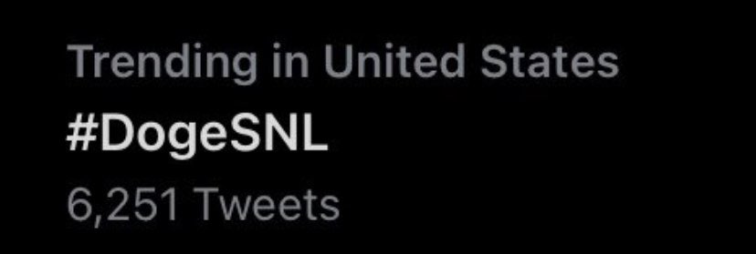 #DogeSNL is currently trending! 

Let’s keep it going, comment “#DogeSNL” 👌