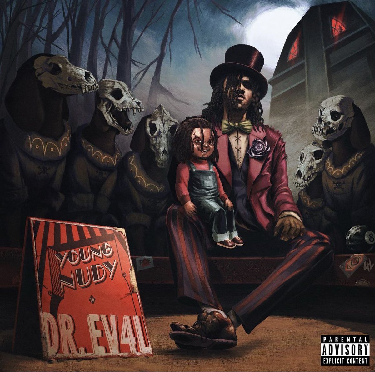 STRAPPEDUS's tweet photo. Young Nudy will be releasing his new album “DR. EV4L” on May 18th 🎱

The album features 21 Savage, Lil Uzi Vert &amp; G Herbo 🔥 https://t.co/gDkRQ7p9Qy